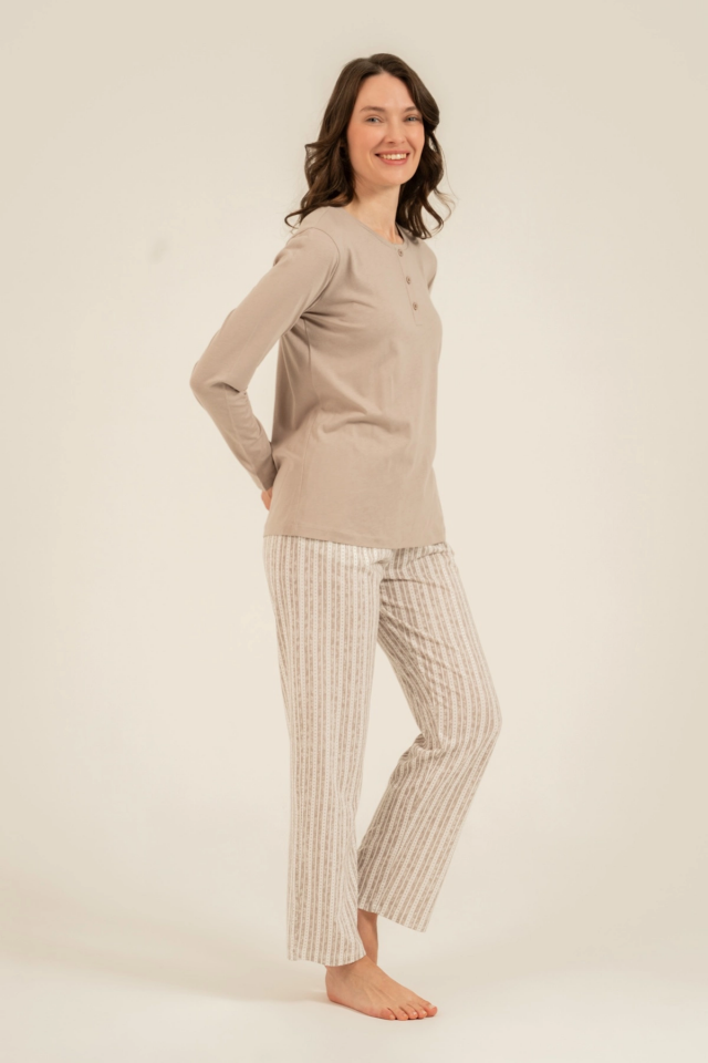 Arnetta 3779-S  Kadın Uzun Kollu Pijama Takım