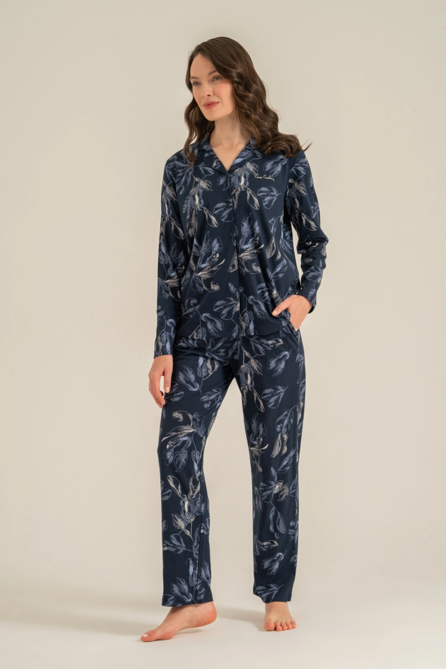 Pierre Cardin 9259-S  Kadın Uzun Kol Gömlek Pijama Takımı