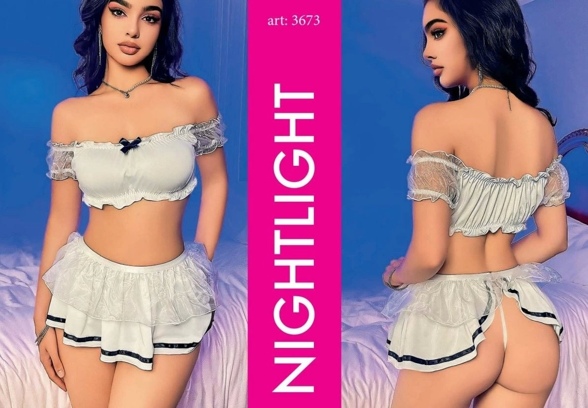 Nightlight 3673 Büstiyer Etekli Erotik Takım