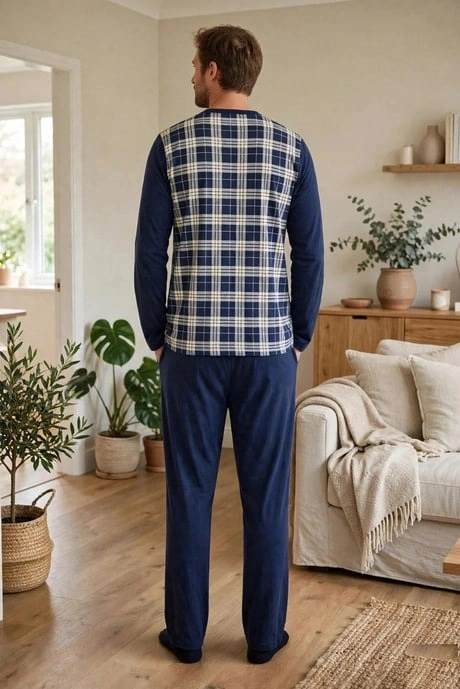 Çift Kaplan 8219 Erkek Uzun Kol Pijama Takımı