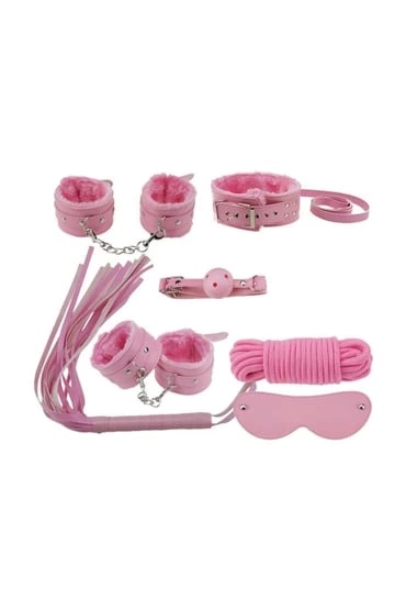Nightlight 8014 Fantezi 7'Li Kırbaç Ve Kelepçe Set