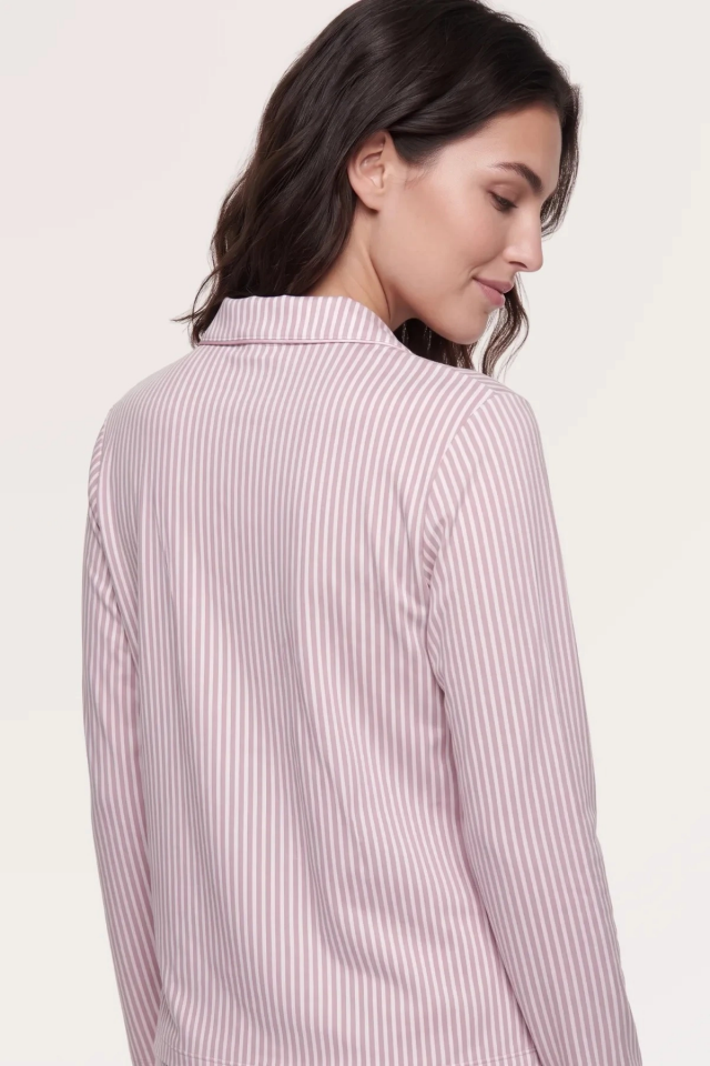 Pjs 30145 Kadın Uzun Kol Çizgili Pijama Takımı
