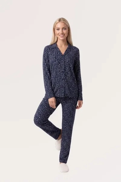 Pjs 30182 Kadın Uzun Kol Önden Düğmeli Pijama Takımı