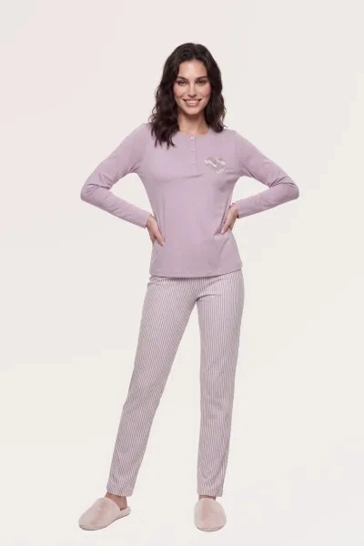 Pjs 30149 Kadın Uzun Kol Pijama Takımı