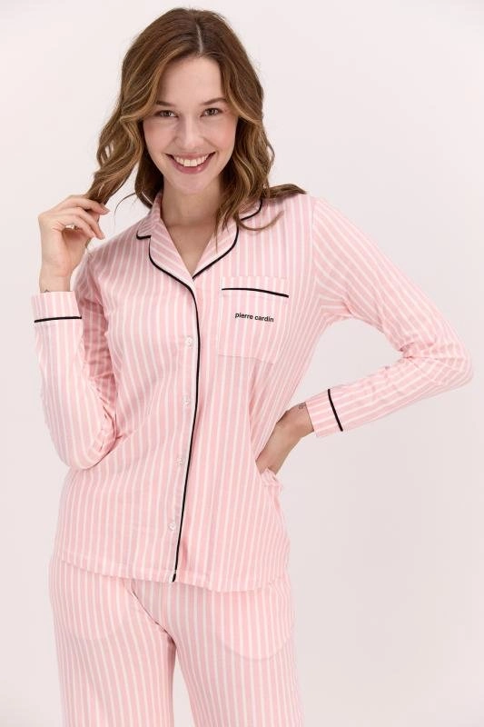 Pierre Cardin 8765-S Kadın Uzun Kol Pijama Takımı