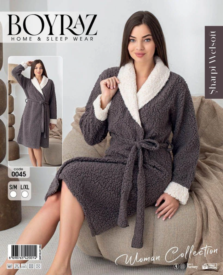 Boyraz 0045 Kadın Sharpi Welsolf Sabahlık