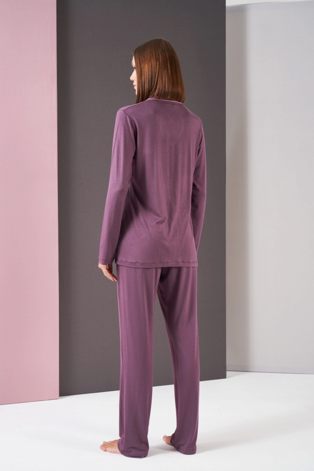 Pjs 26025 Önü Düğmeli Pijama Takımı