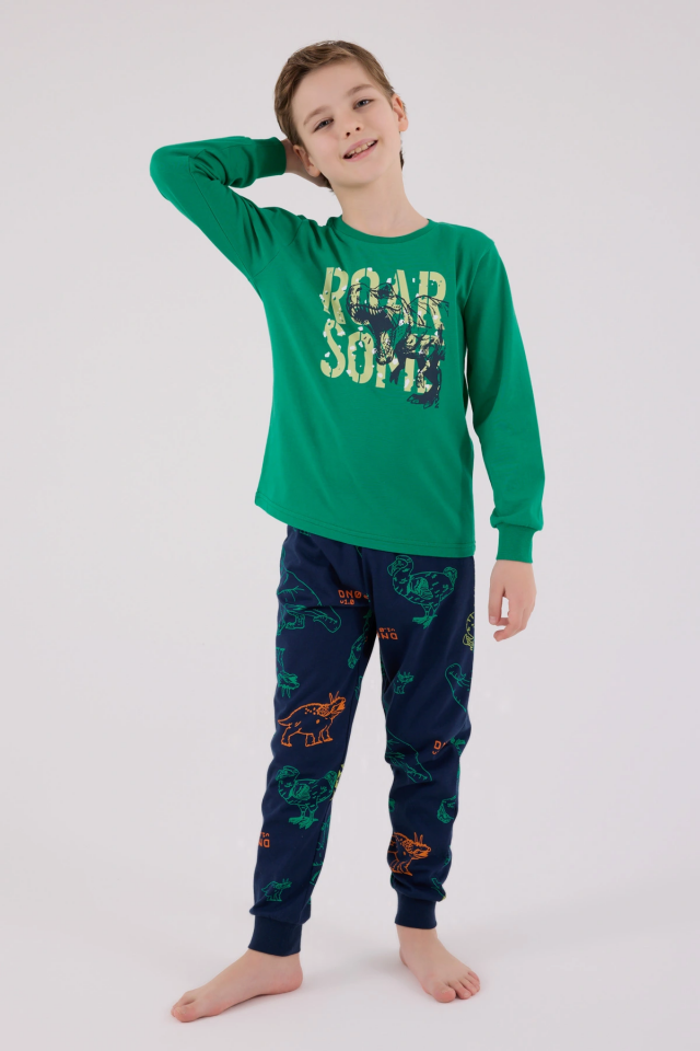 RolyPoly 3672-G Erkek Çocuk Uzun Kol Pijama Takım