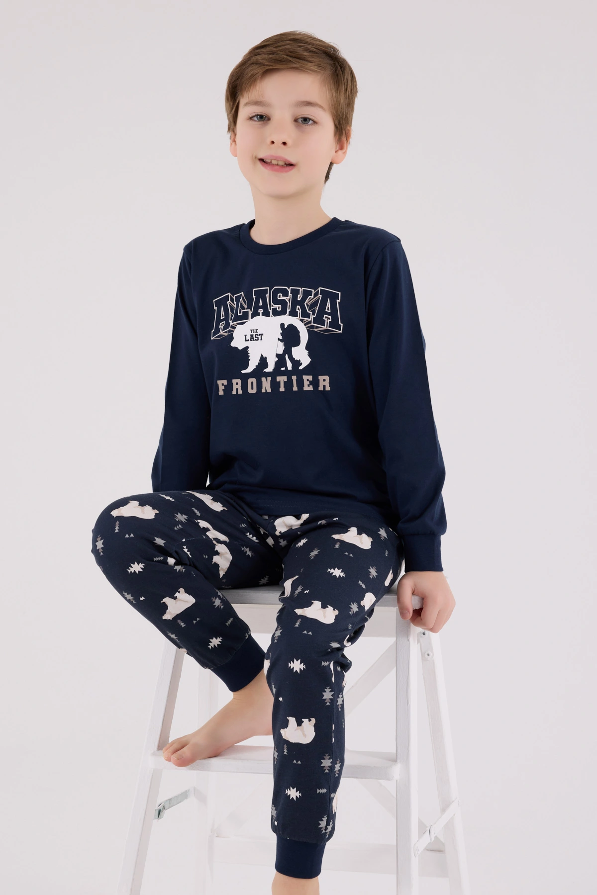 RolyPoly 3718-G Erkek Çocuk Uzun Kol Pijama Takım