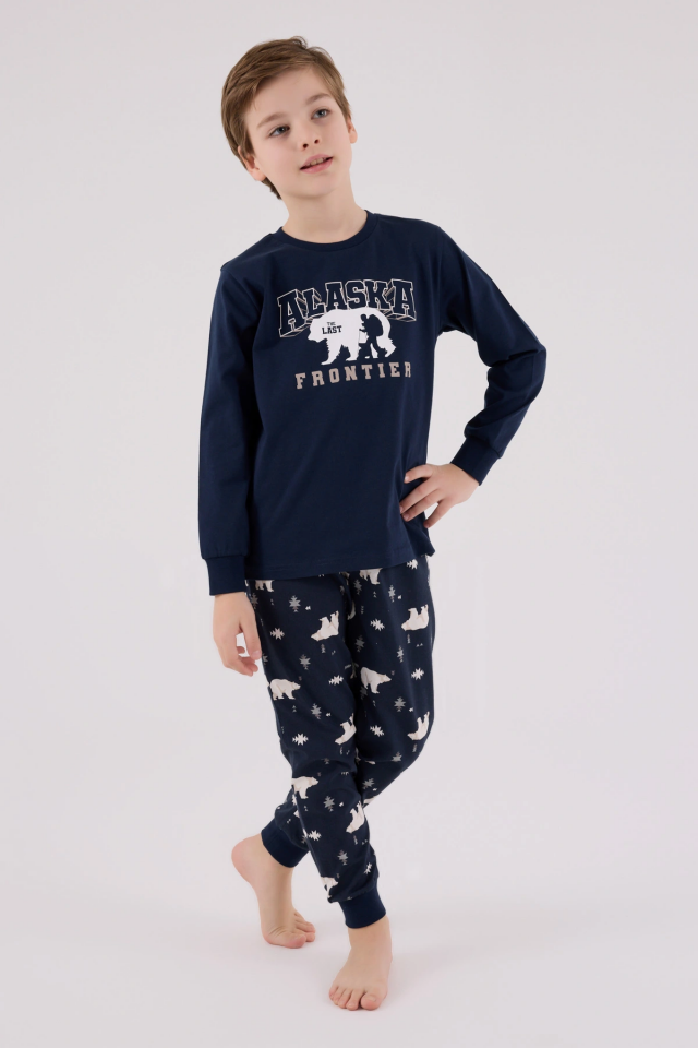 RolyPoly 3718-G Erkek Çocuk Uzun Kol Pijama Takım