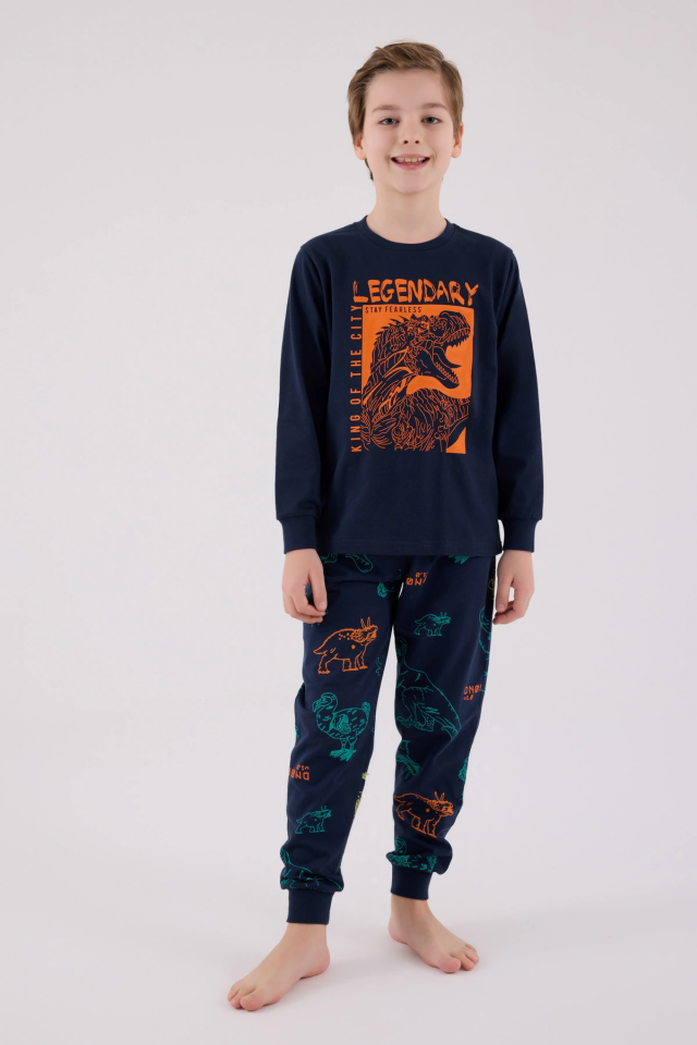 RolyPoly 3671-G Erkek Çocuk Uzun Kol Pijama Takım