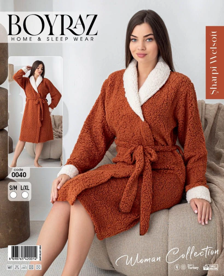 Boyraz 0040 Kadın Sharpi Welsolf Sabahlık