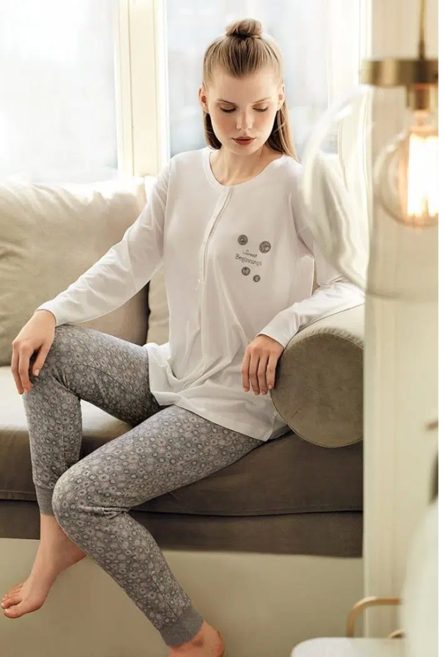 Artış 11301 Kadın Sabahlıklı Pijama Takımı