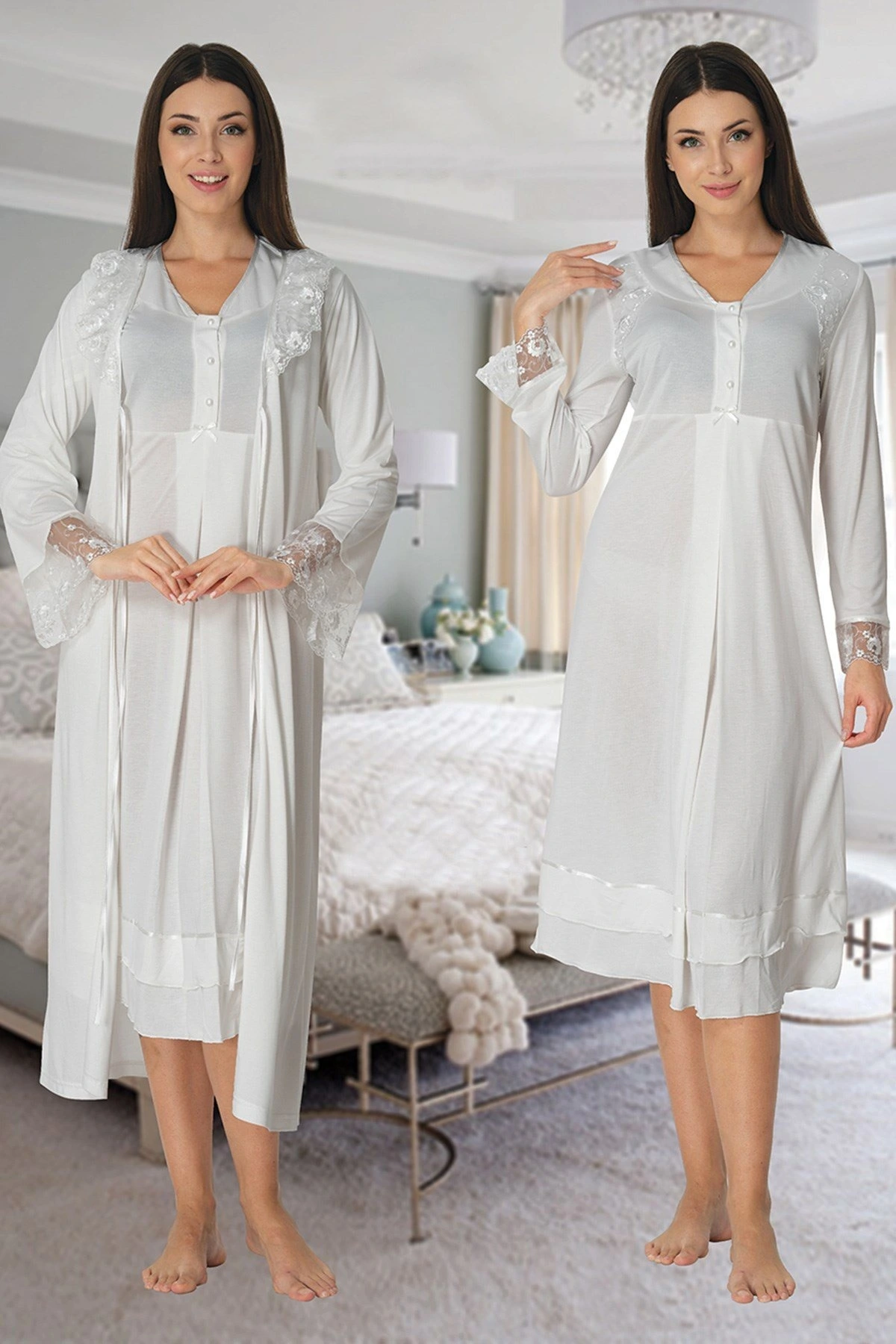 Effortt 2425  Sabahlıklı Lohusa Gecelik