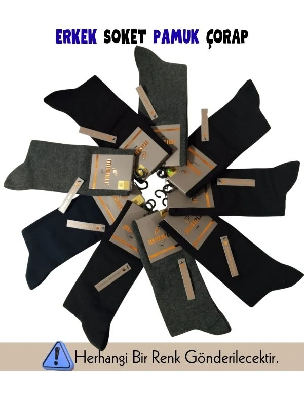 Mısırlı 60900 Erkek Organik Pamuk Soket Çorap
