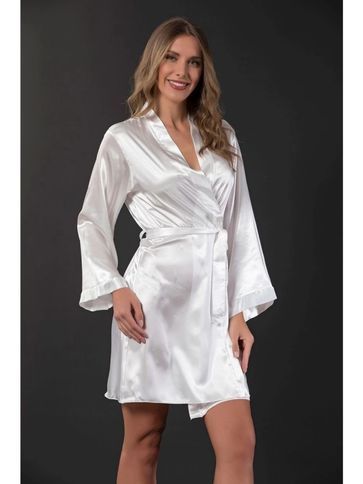 Nilay 652 Kısa Saten Sabahlık