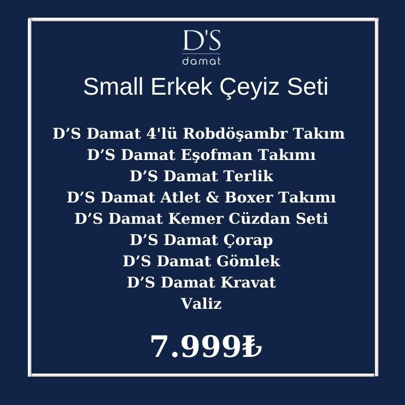 D'S Damat 12 Parça Erkek Small Çeyiz Paketi