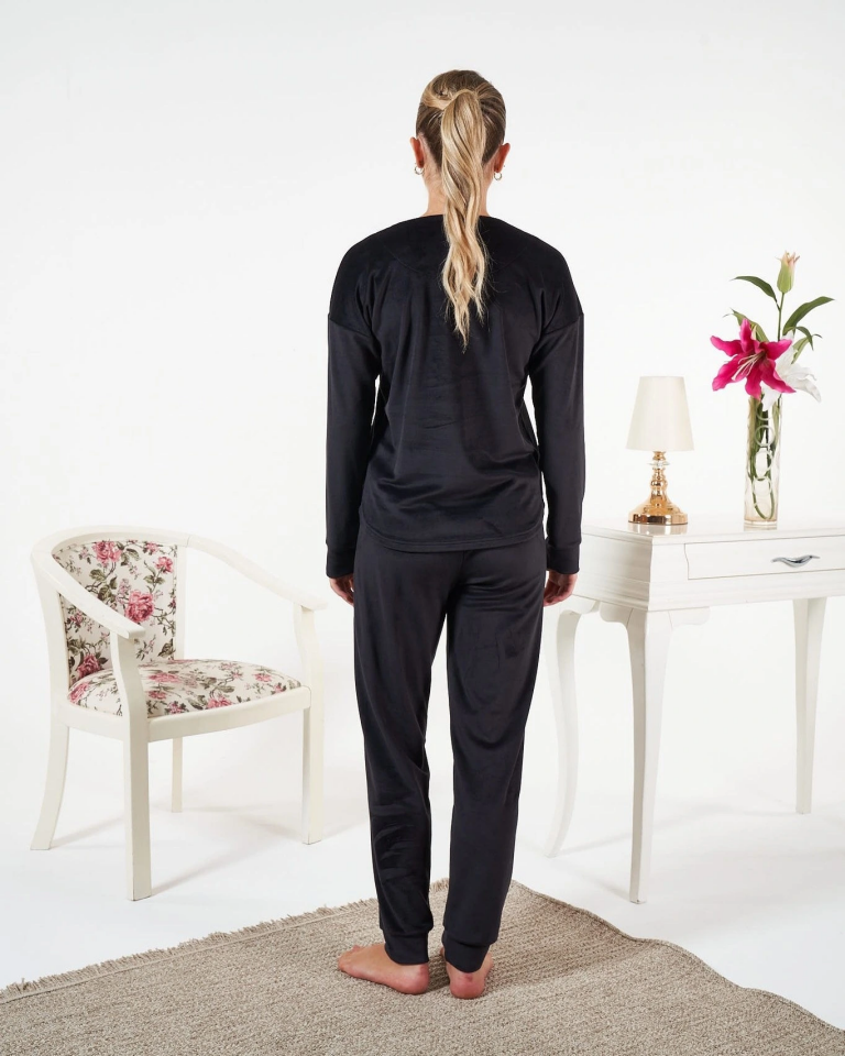 Estiva 25384 Uzun Kol Kadife Pijama Takımı