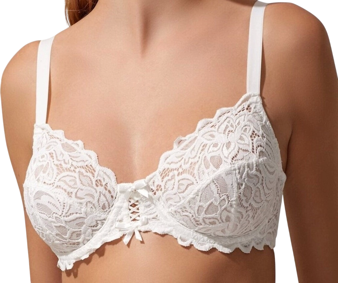 Nurteks 1050 Kadın Balenli Dantelli Toparlayıcı Sütyen
