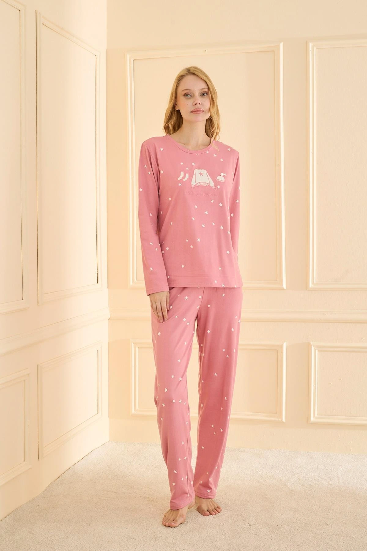 Mihra 19104 Kadın Uzun Kol Pijama Takımı