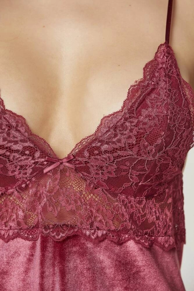 Pierre Cardin 845 Kadife Saten Gecelik