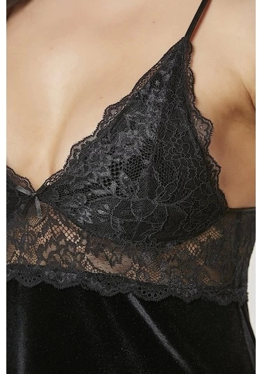 Pierre Cardin 845 Kadife Saten Gecelik