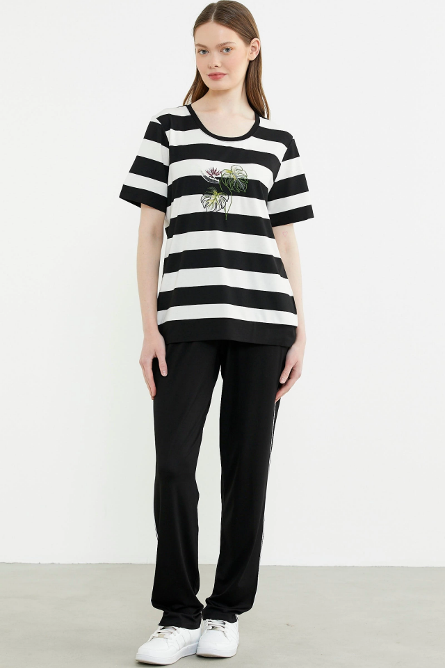 Sementa 76476 Rahat Kalıp Çizgili Pantolon Takım