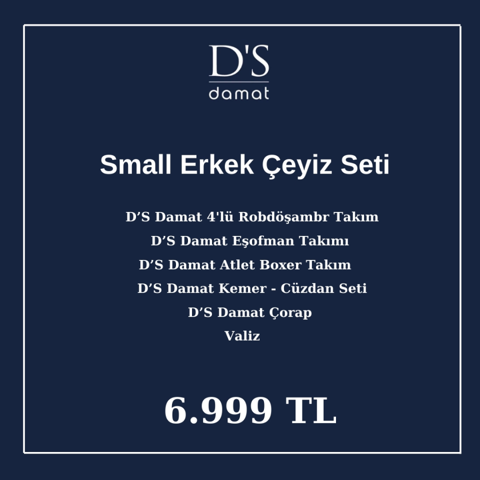 D'S Damat 15 Parça Erkek Small Çeyiz Paketi